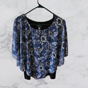 AB Studio Women's Blouse - Vibrant Floral Design